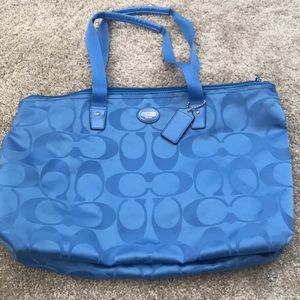Blue Coach Travel Bag with additional inside bag